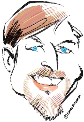 Arthur Brock+caricature